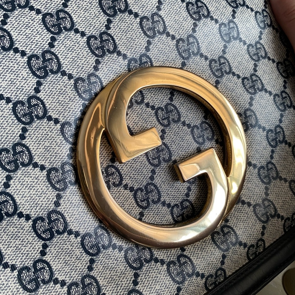 RARE Vintage Gucci 70s Blondie Shoulder Bag GG Saddle COA - Picture 4 of 16